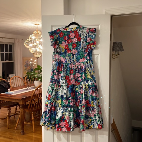 Entro Floral Flutter Sleeve Dress Size Large NWOT - Picture 5 of 5